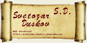 Svetozar Duškov vizit kartica
